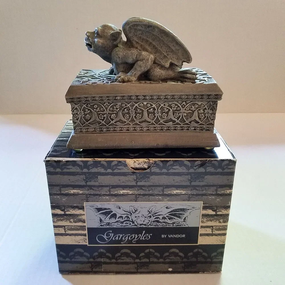 Vintage 1995 Gargoyles by Vandor Gargoyle Rectangle Trinket Jewelry Box